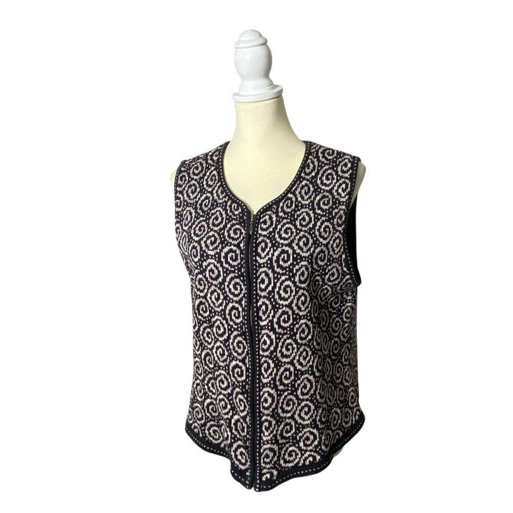 Nomadic Traders Ramie/Cotton Blend Knit Sweater Vest Women's Size Large